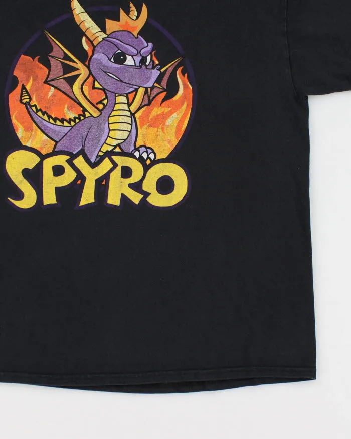 00s Black Spyro T-Shirt - XL