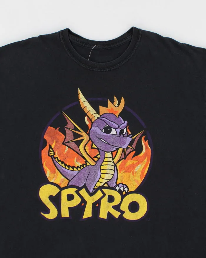 00s Black Spyro T-Shirt - XL