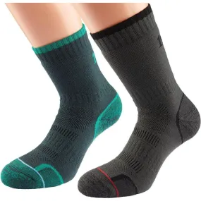 1000 Mile Twin Pack Walking Socks - Green