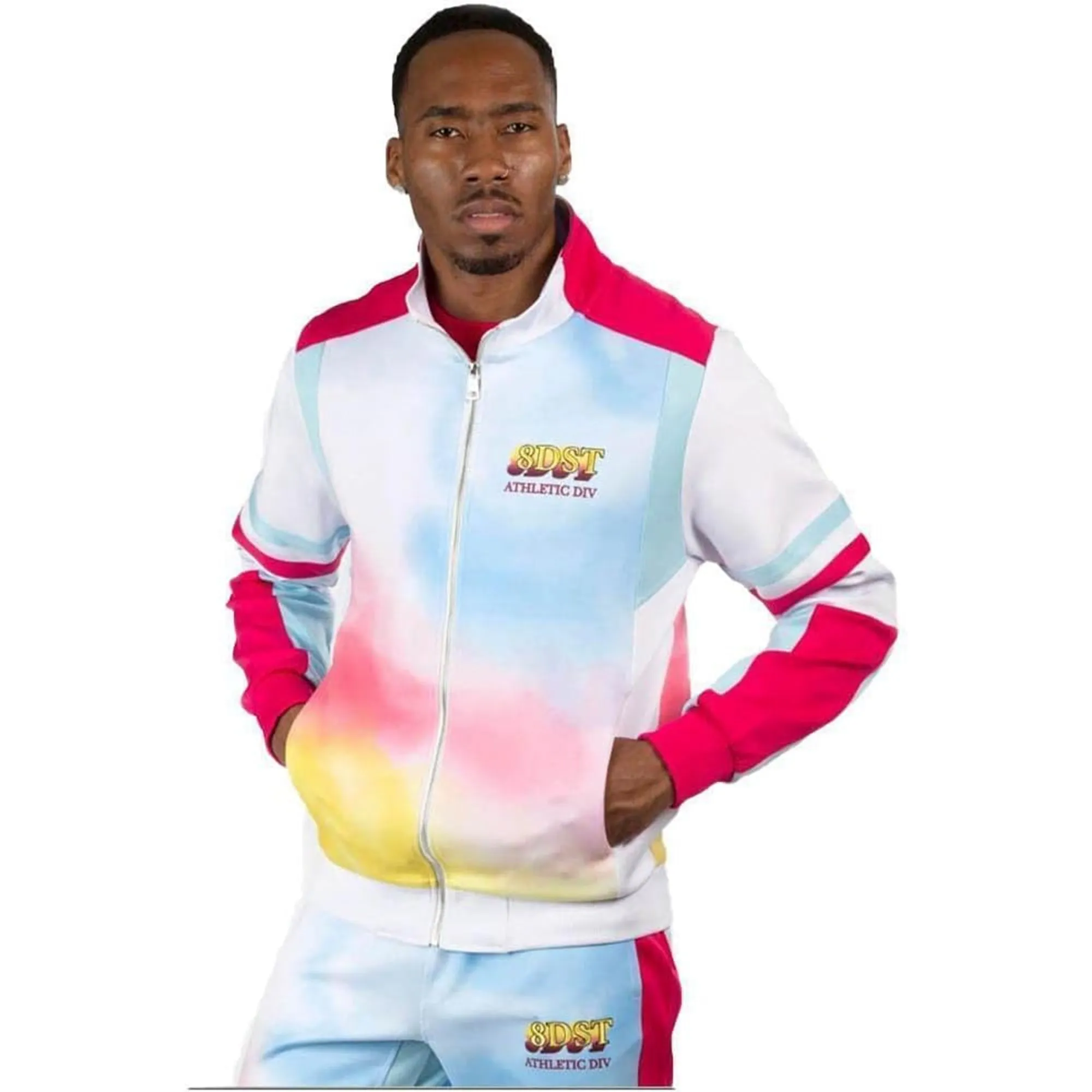 8DSTRKT Men Dbl Jersey Track Jacket (Light Blue)