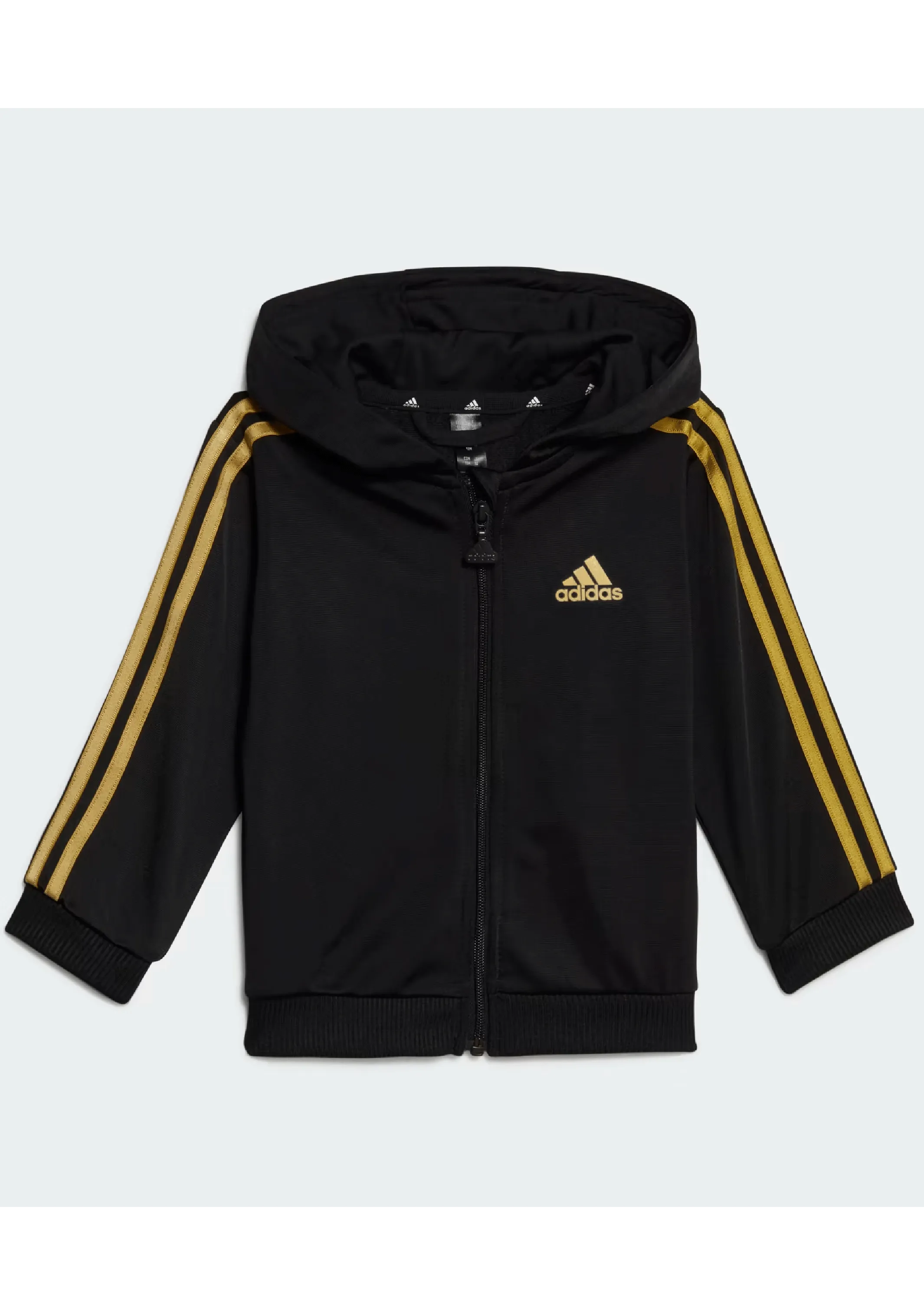 Adidas Infants Essentials Shiny Hooded Tracksuit <BR> HR5874