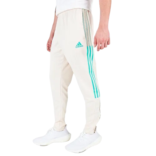 Adidas Men's Tiro Reflective Track Pants - Beige / Cyan