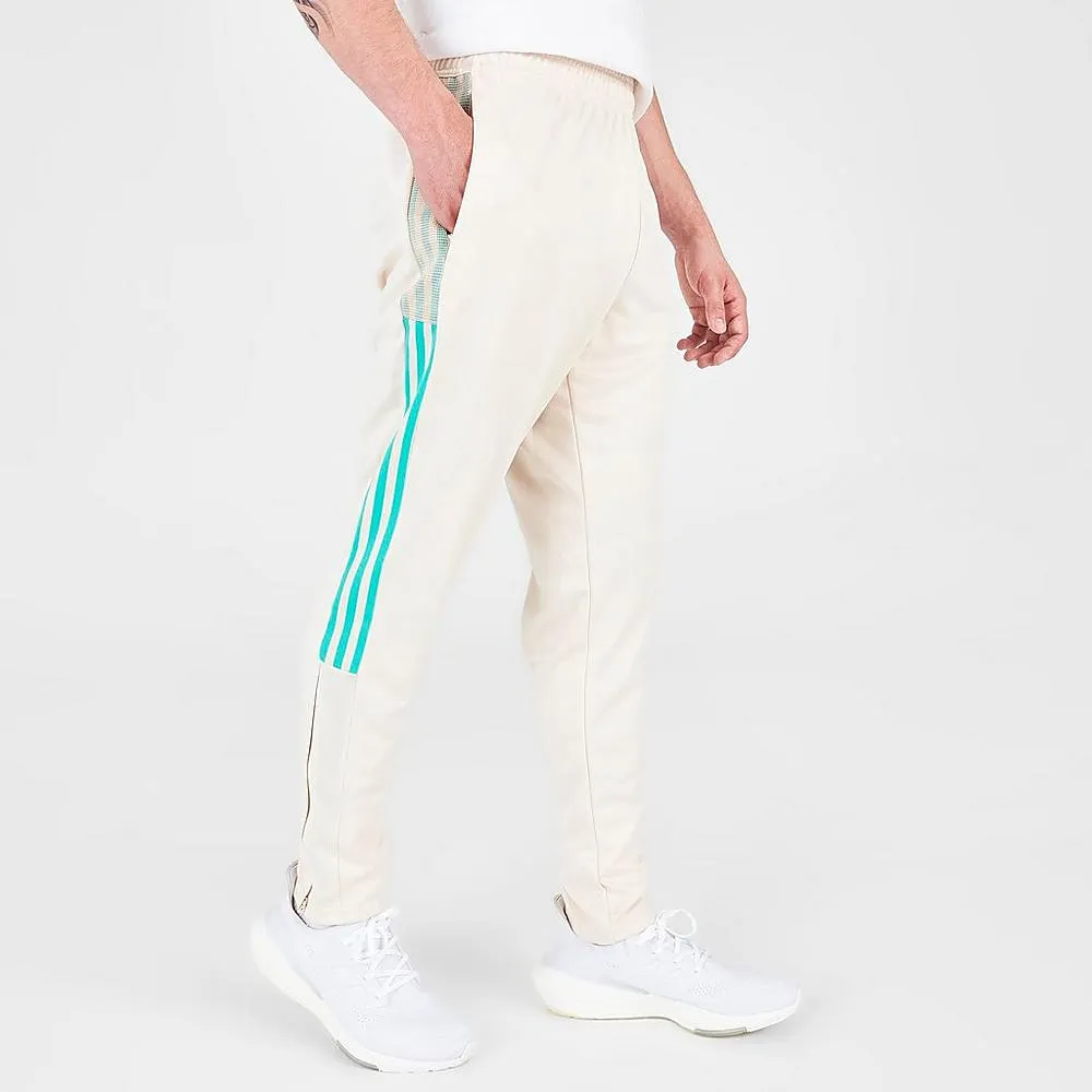 Adidas Men's Tiro Reflective Track Pants - Beige / Cyan