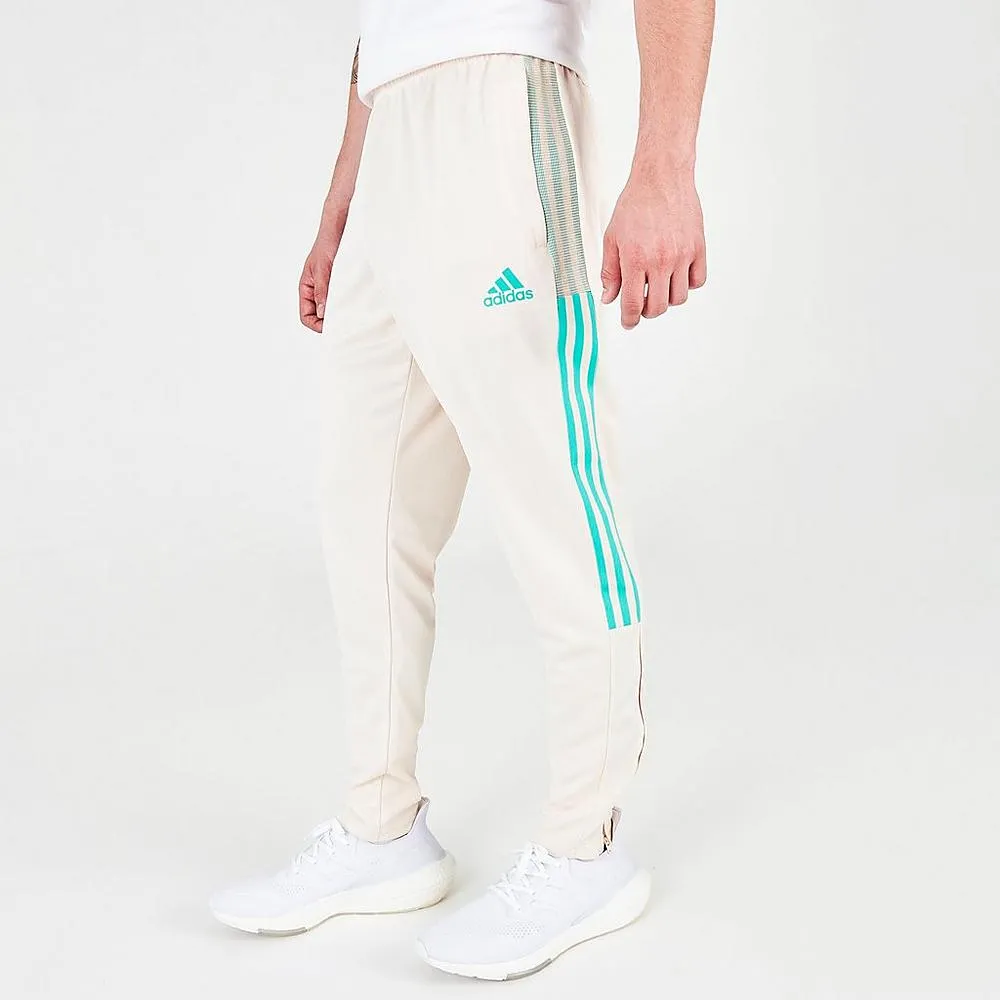 Adidas Men's Tiro Reflective Track Pants - Beige / Cyan