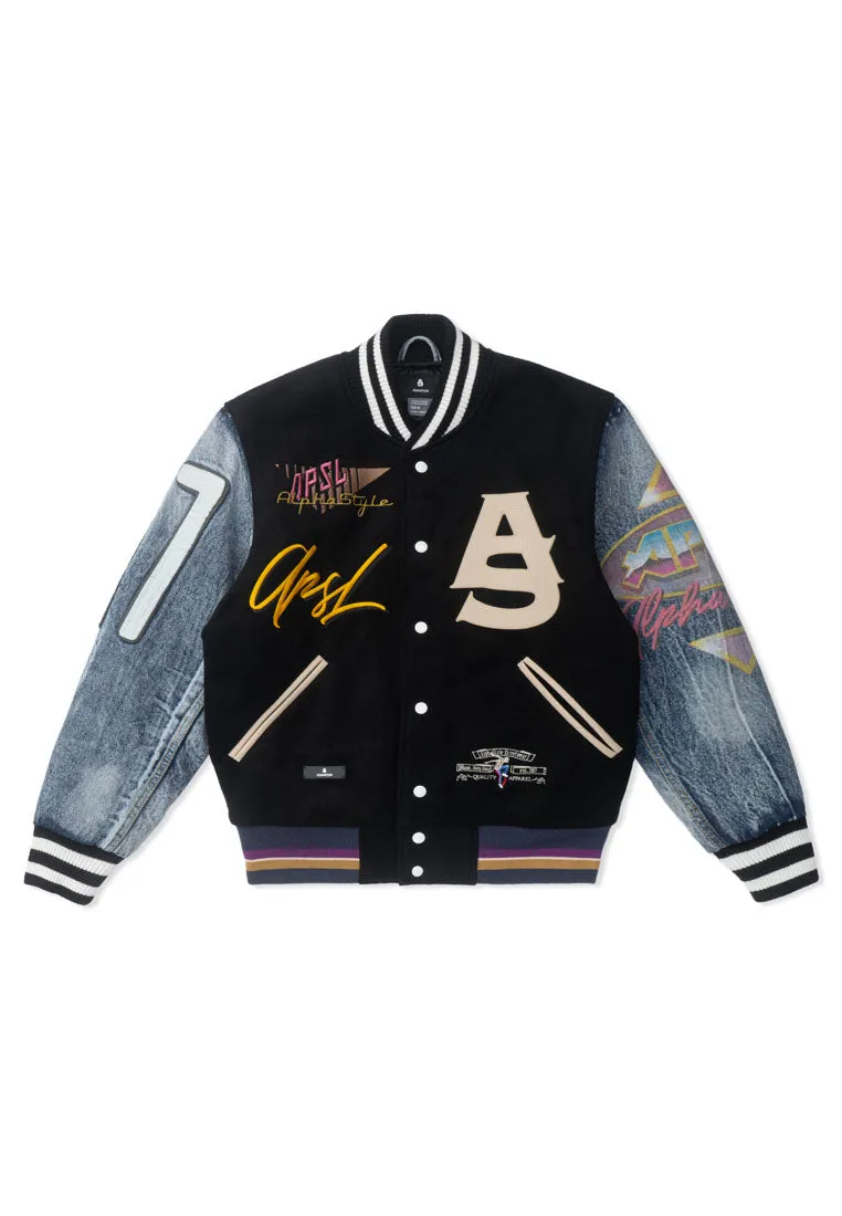 Alpha Style Men's Burlington Letterman Jacket