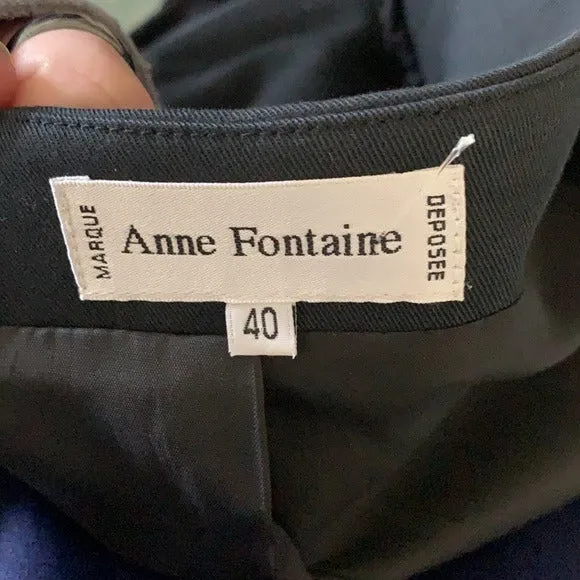 Ann Fontaine Black Ruffle 3/4 Jacket