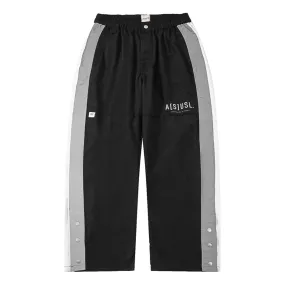 A[S]USL REFLECTIVE LOGO TRACK PANTS-BLACK