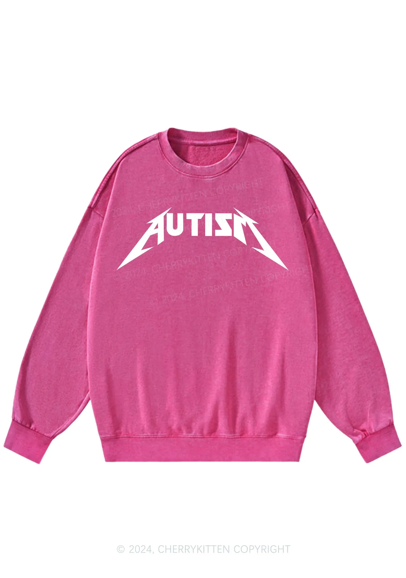 Autism Patient Y2K Washed Sweatshirts Cherrykitten