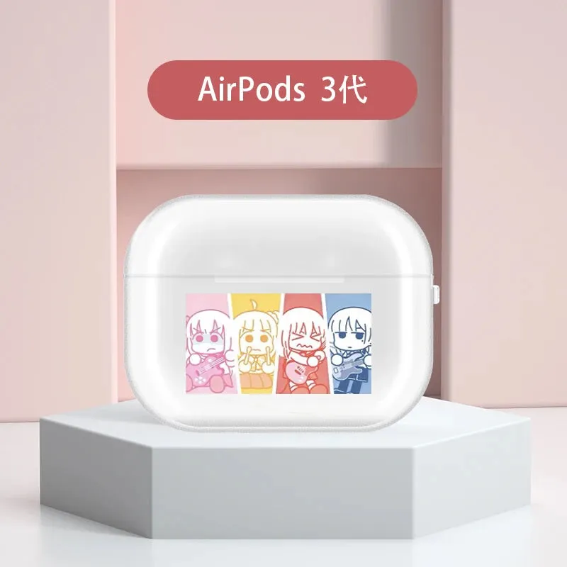 Bocchi The Rock Anime-Inspired AirPods Pro 2 & 1 Wireless Bluetooth Cover Case - Stylish Earphone Accessory for AirPods 3