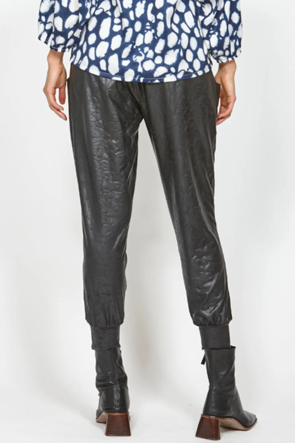 Bubble Black Track Pant