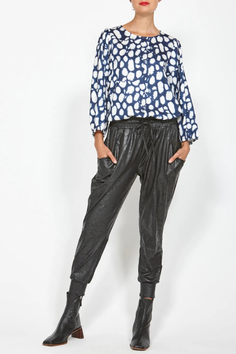 Bubble Black Track Pant