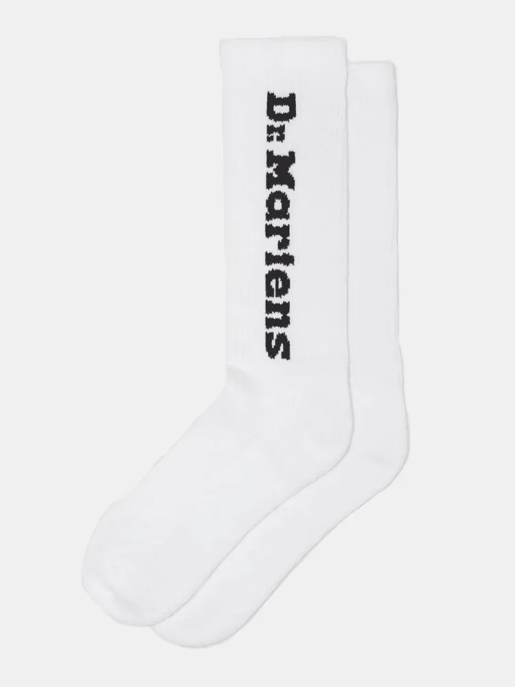 Dr Martens Vertical Logo Sock - White