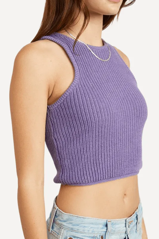 Junior's Knit Racerback Tank Top