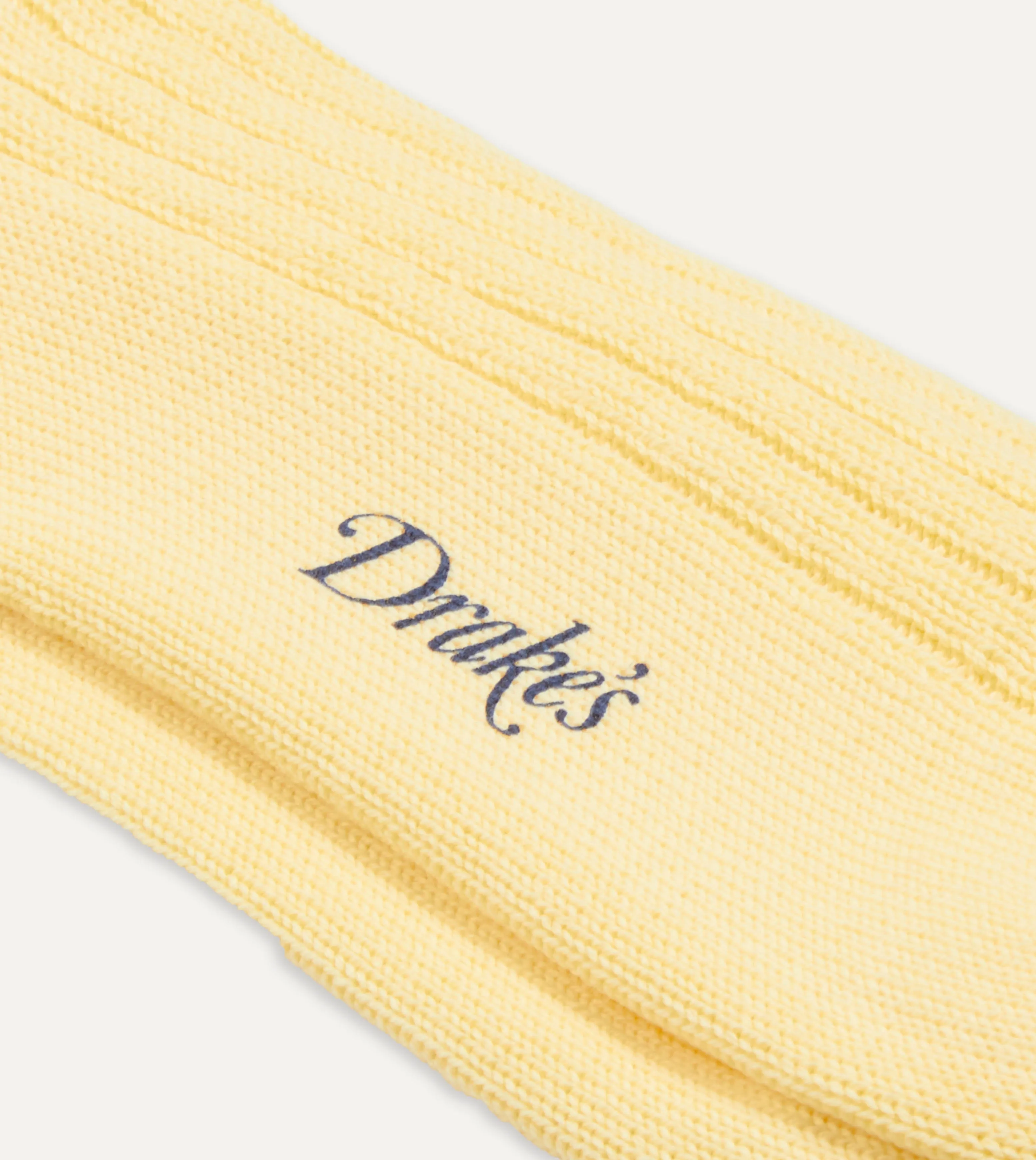 Light Yellow Cotton Sports Socks