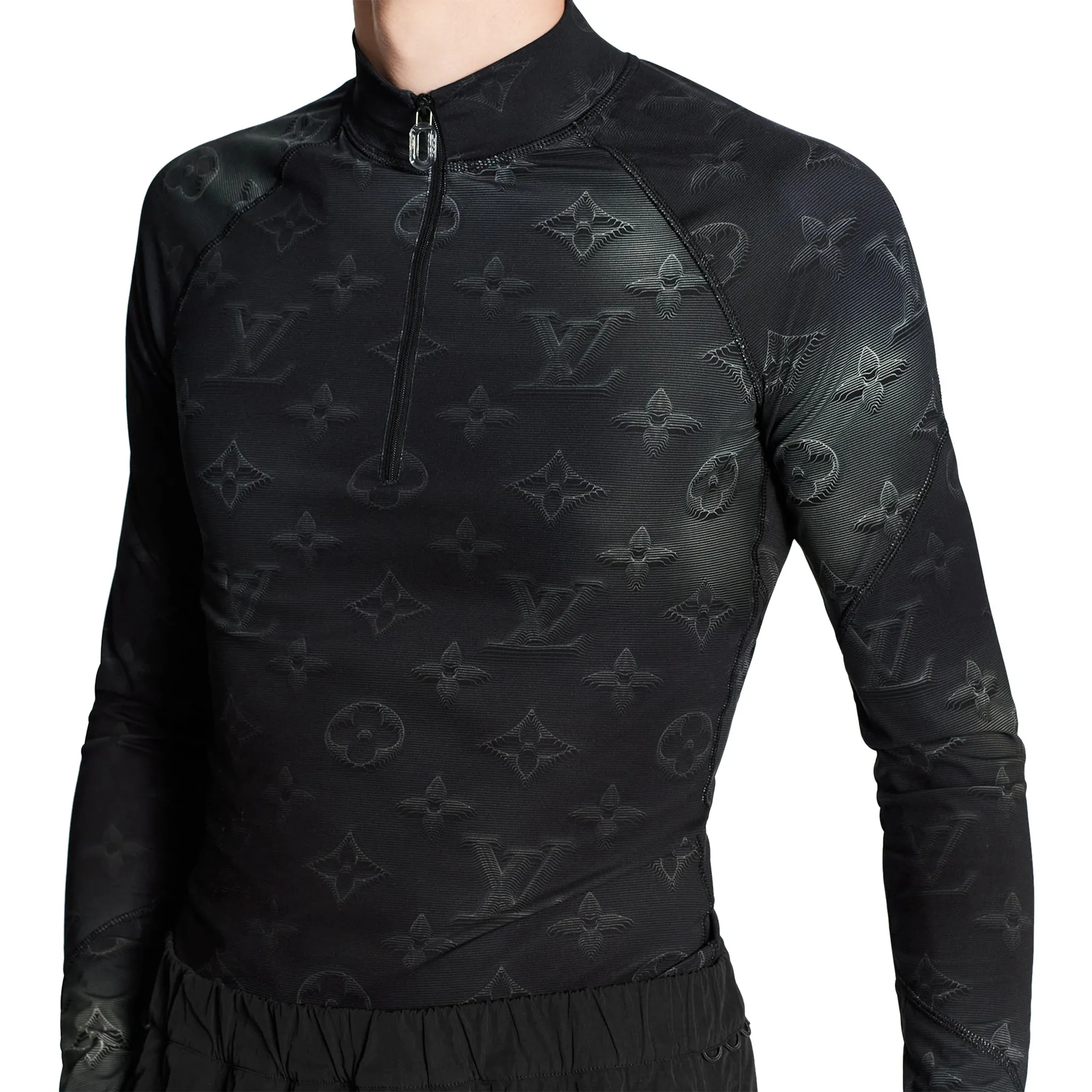 Louis Vuitton 2054 Technical Half Zip Long-Sleeved Top