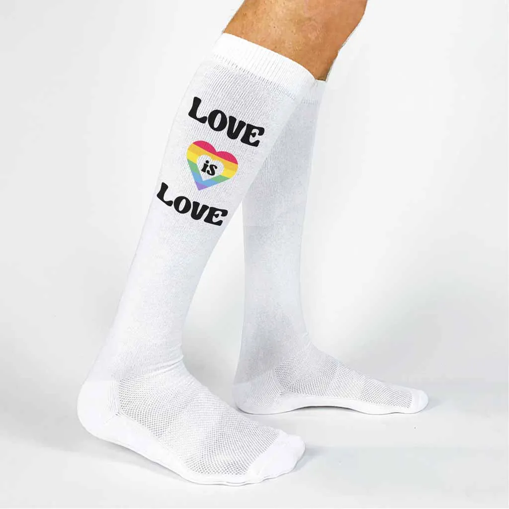 Love is Love Cotton Knee High Socks