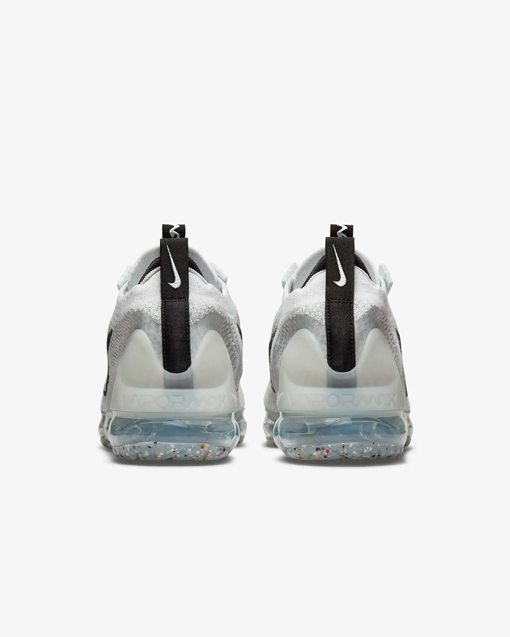 Nike Men's Air VaporMax 2021 FK Shoes - White / Black / Metallic Silver