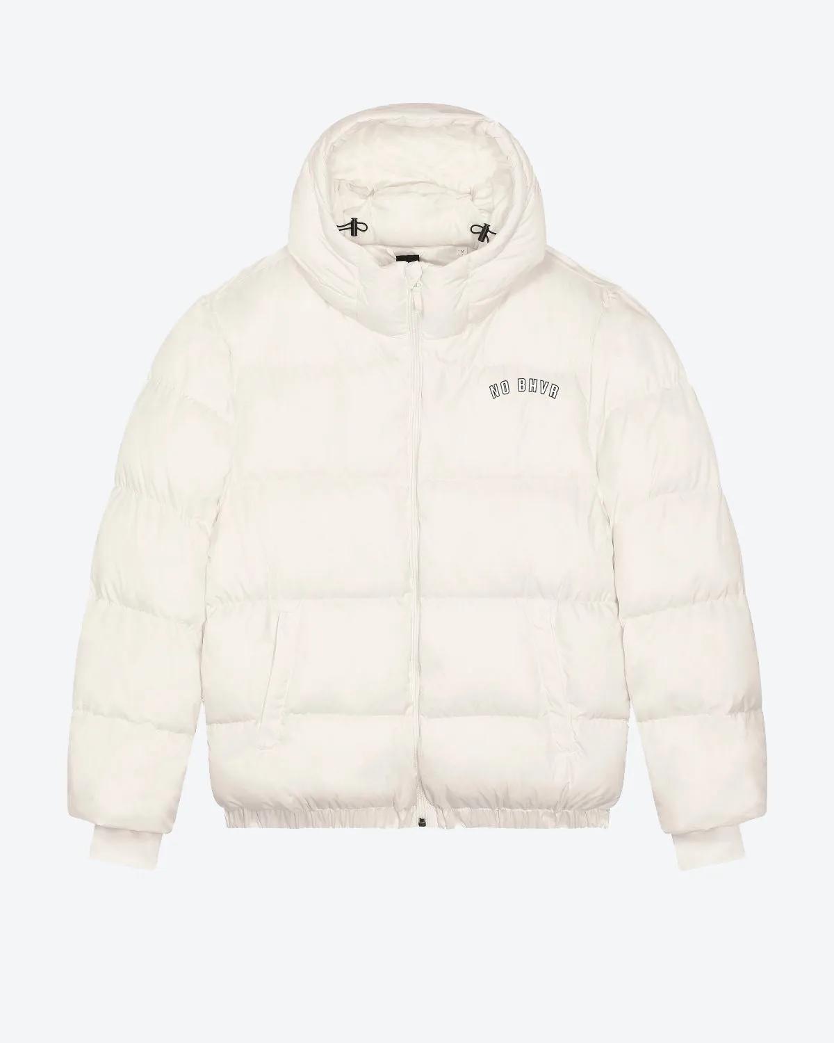 NO BHVR Varsity Oversized Puffer Jacket (Cream)