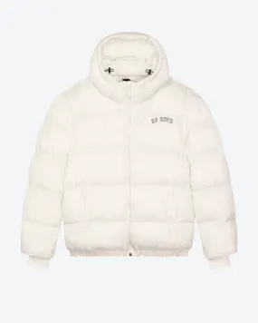 NO BHVR Varsity Oversized Puffer Jacket (Cream)