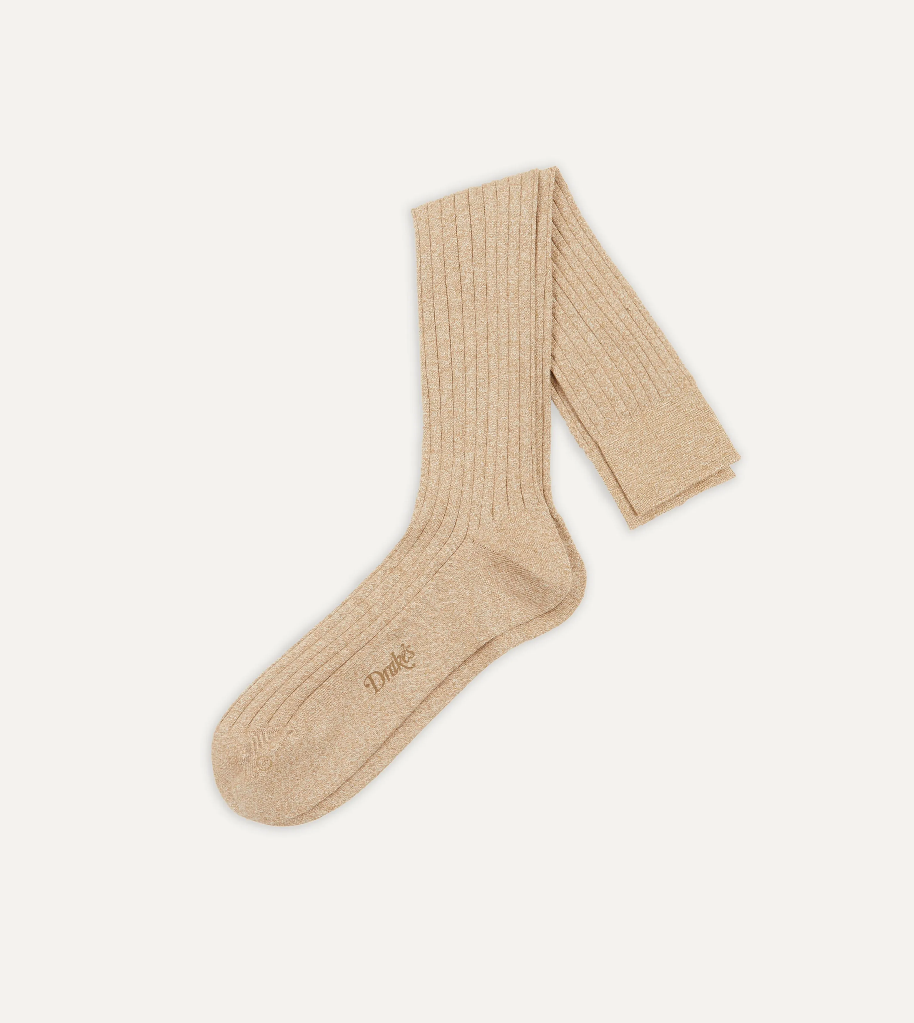 Oatmeal Cotton Over-the-Calf Socks