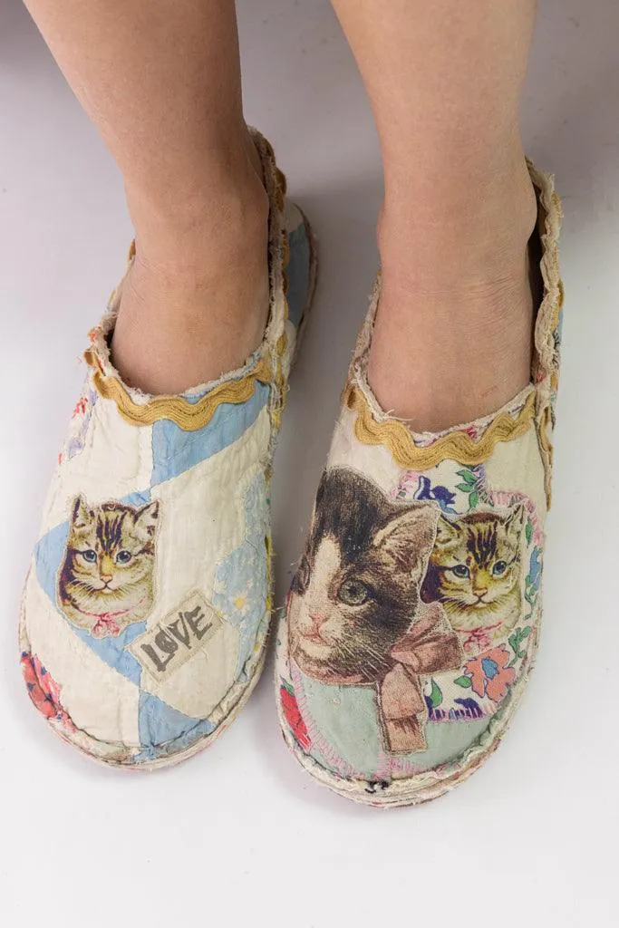 OOAK Kitty Quilt Shoes