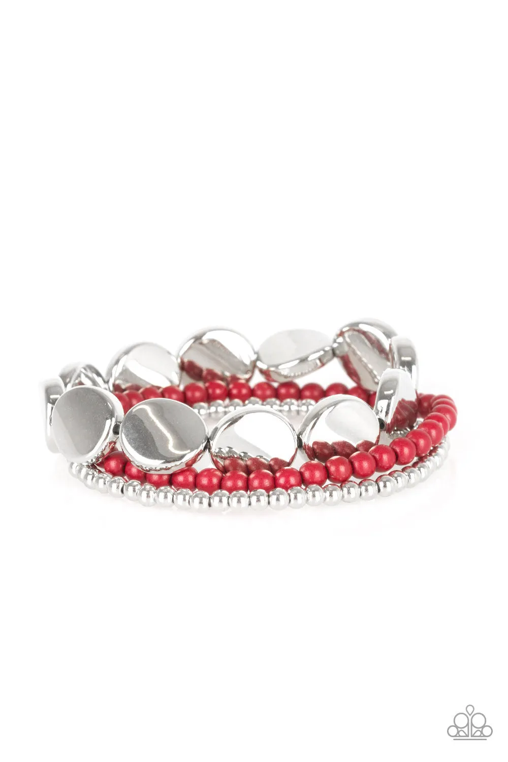 Paparazzi Accessories - Beyond The Basics - Red Bracelet