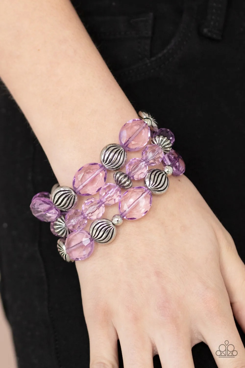 Paparazzi Accessories - Crystal Charisma - Purple Bracelet