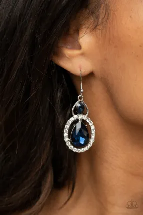 Paparazzi Accessories - Double The Drama - Blue Earrings