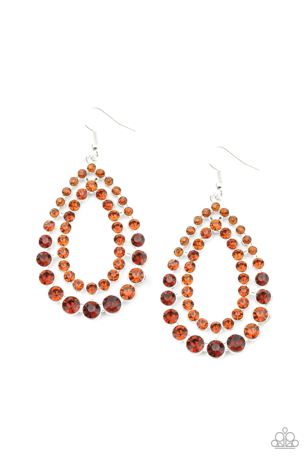 Paparazzi Accessories - Glacial Glaze - Brown Earrings