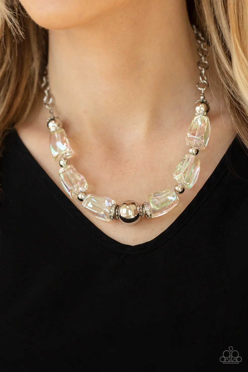 Paparazzi Accessories - Iridescently Ice Queen - Multi Necklace