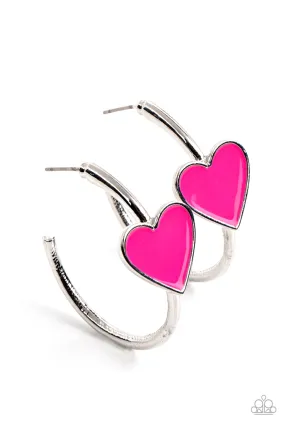 Paparazzi Accessories - Kiss Up - Pink Earrings