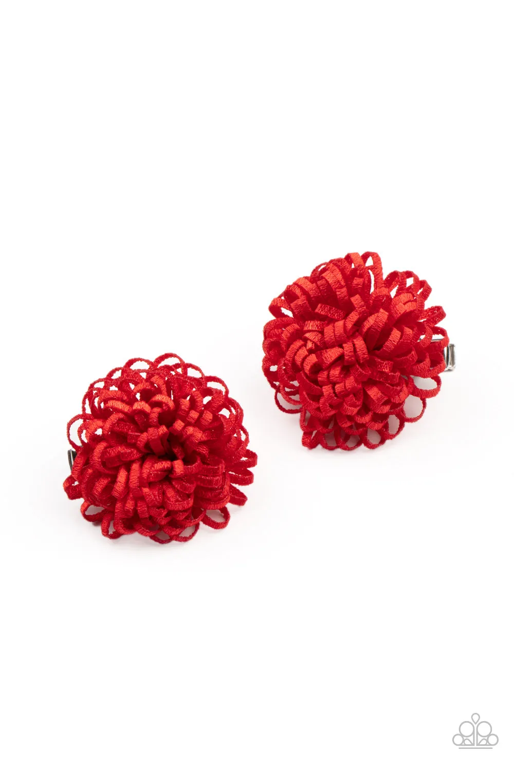 Paparazzi Accessories - Pretty In Posy - Red Hair Clips