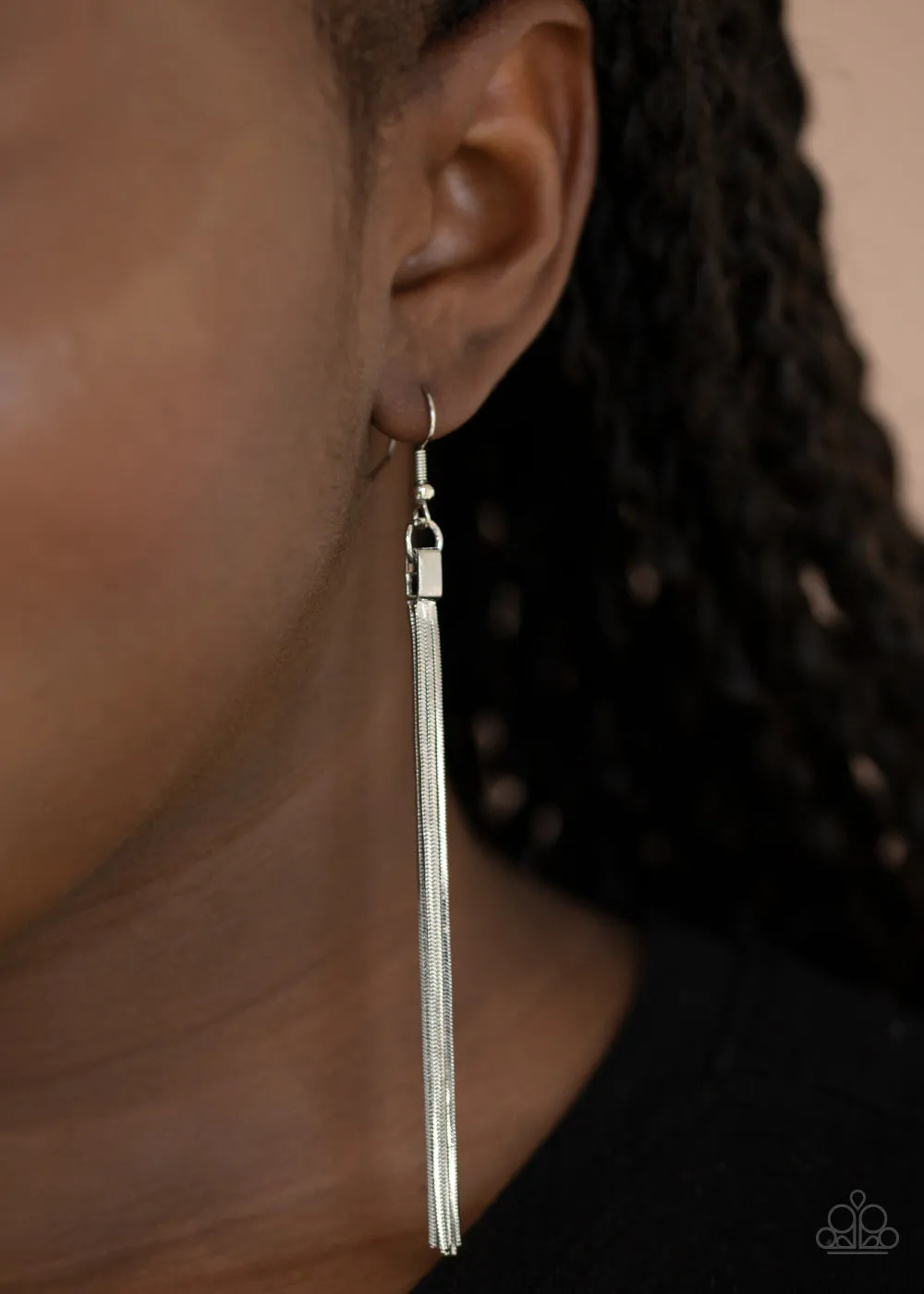 Paparazzi Accessories - Swing Into Action - Silver Earrings