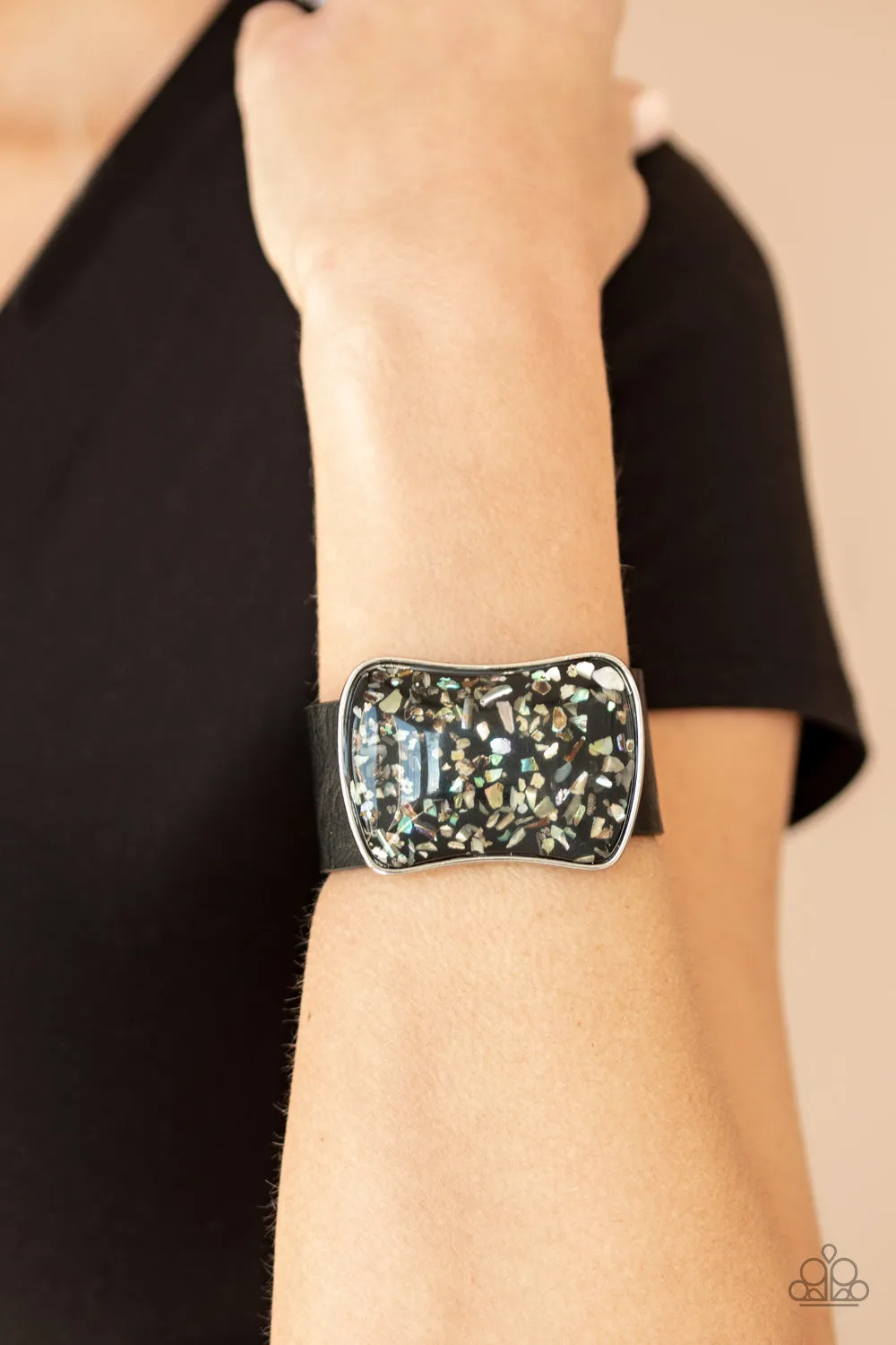 Paparazzi Accessories - Twinkle Twinkle Little ROCK STAR - Black Bracelet