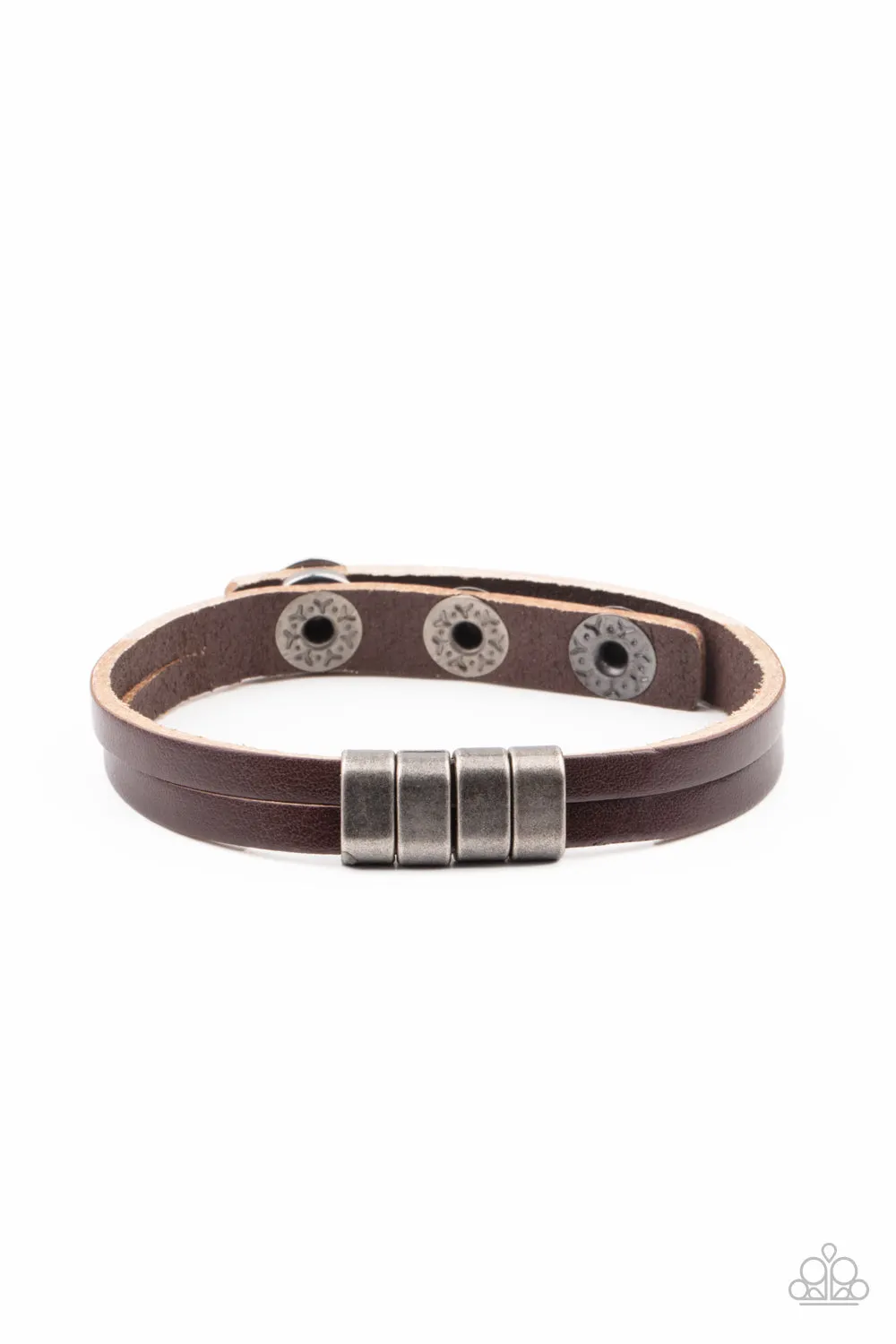 Paparazzi Best ROAM-mate Ever - Brown Urban Bracelet