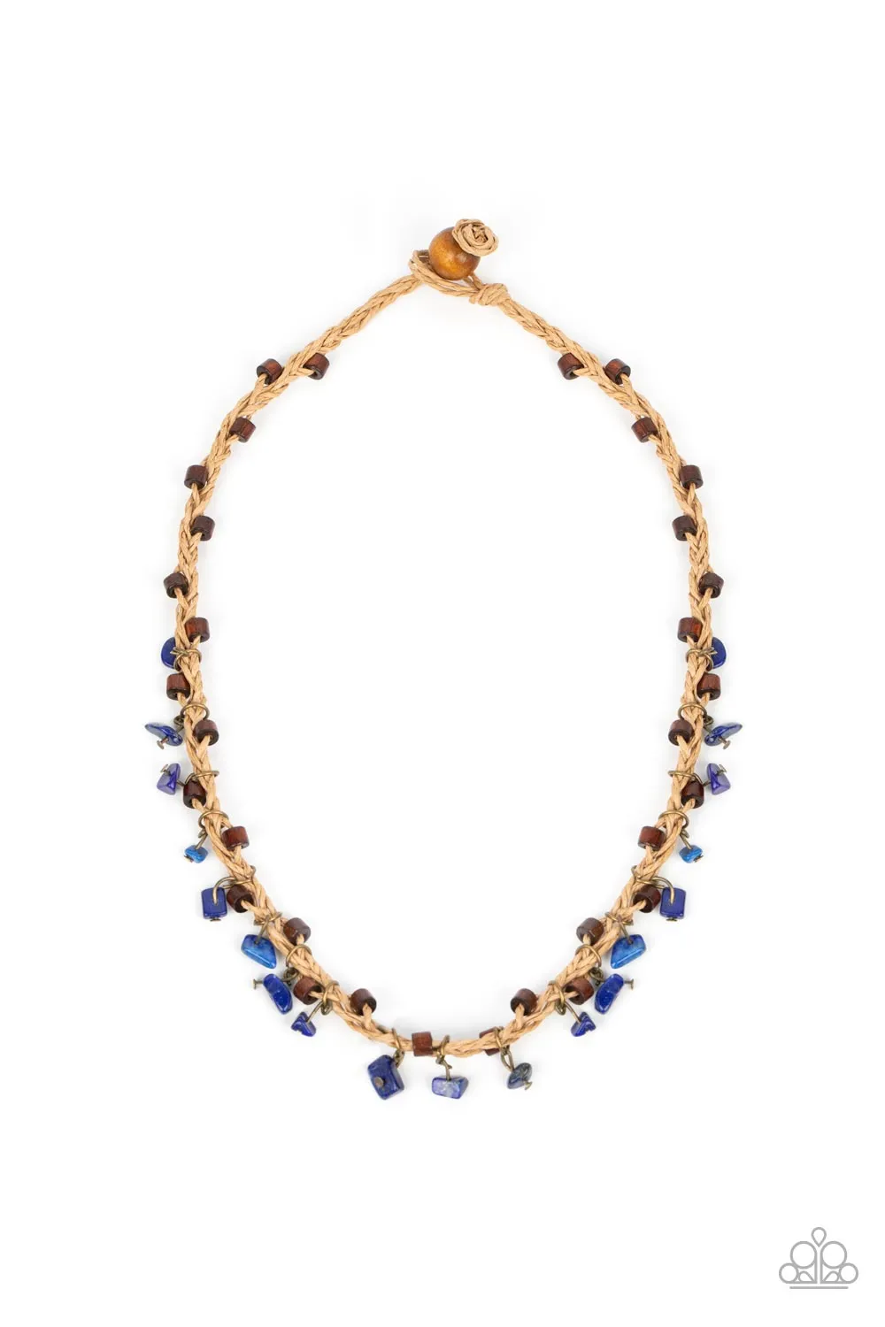 Paparazzi Canyon Voyage - Blue Urban Short Necklace