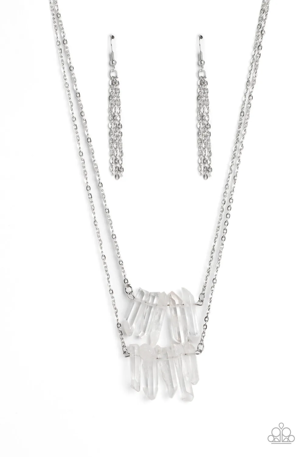 Paparazzi Crystal Catwalk - White Necklace