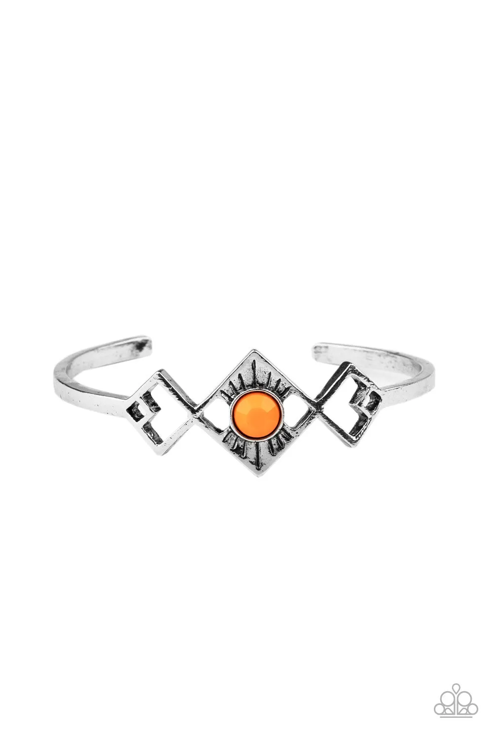 Paparazzi Dainty Deco Orange Cuff Bracelet