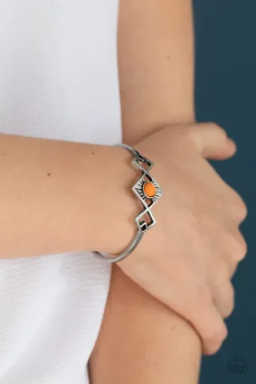 Paparazzi Dainty Deco Orange Cuff Bracelet