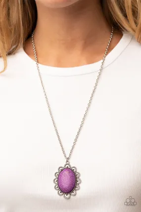 Paparazzi Daisy Dotted Deserts - Purple Long Necklace