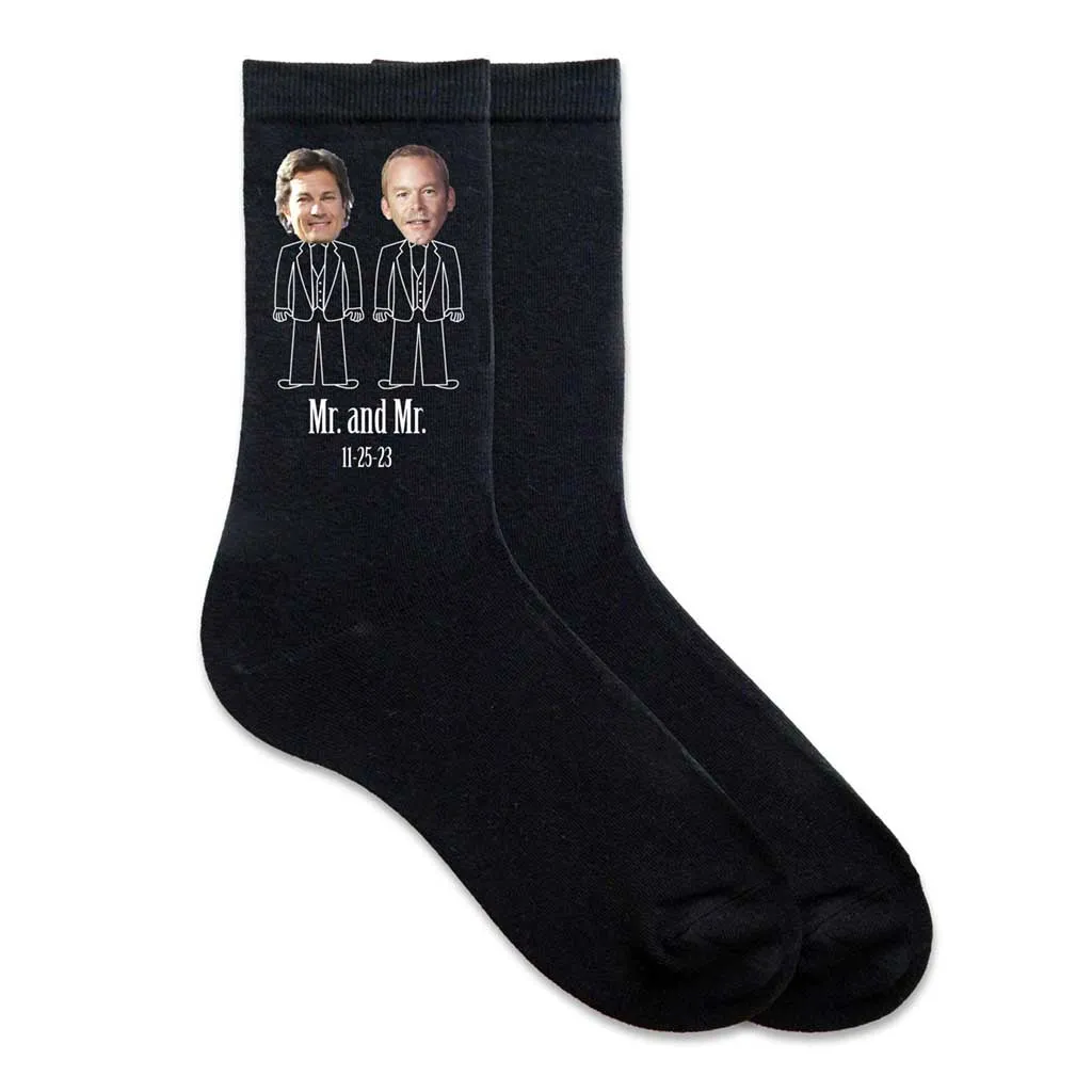 Personalized Mr. & Mr. Wedding Socks with Photos