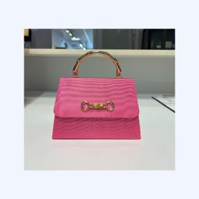 Pink Bamboo Handle Bag