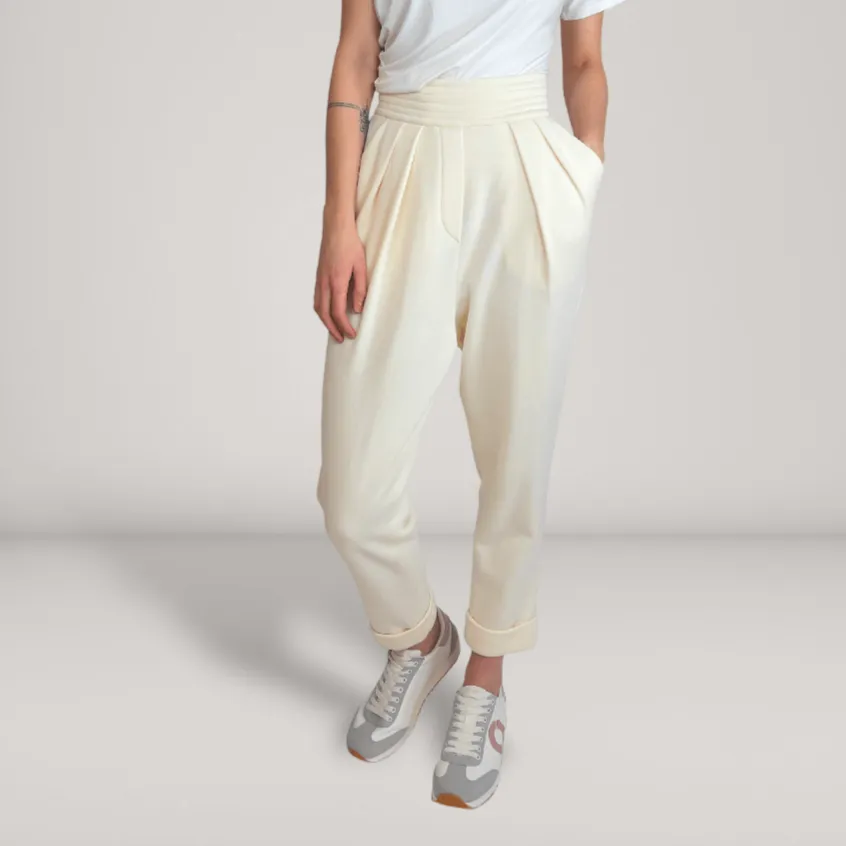 Pleated Bamboo-Cotton Fleece Tapered Track Pants | Jasper