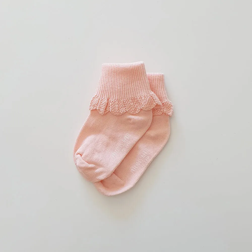 Poppie Cotton Socks - Baby Pink