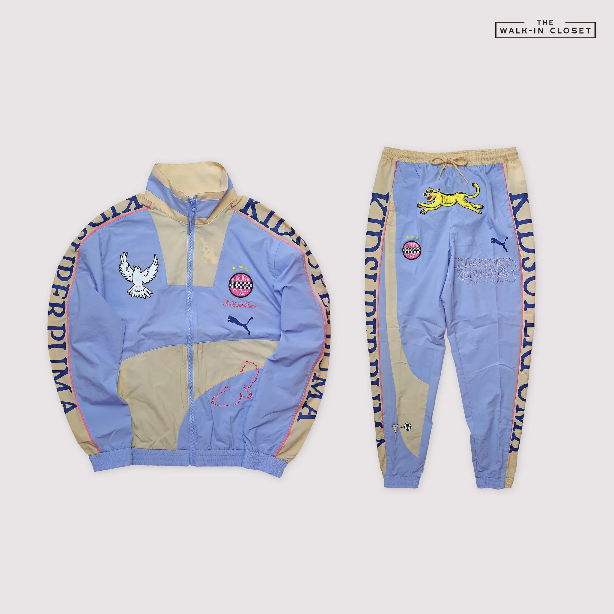 PUMA X KIDSUPER STUDIOS TRACK PANTS BRUNNERA BLUE - 598462-38