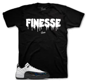 Retro 12 Low 25 Years China Shirt - Finesse - Black