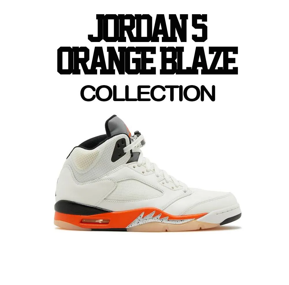 Retro 5 Orange Blaze Shirt - Freedom - Black