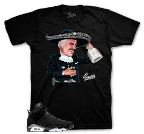 Retro 6 Metallic Silver Shirt - Chente Mood - Black