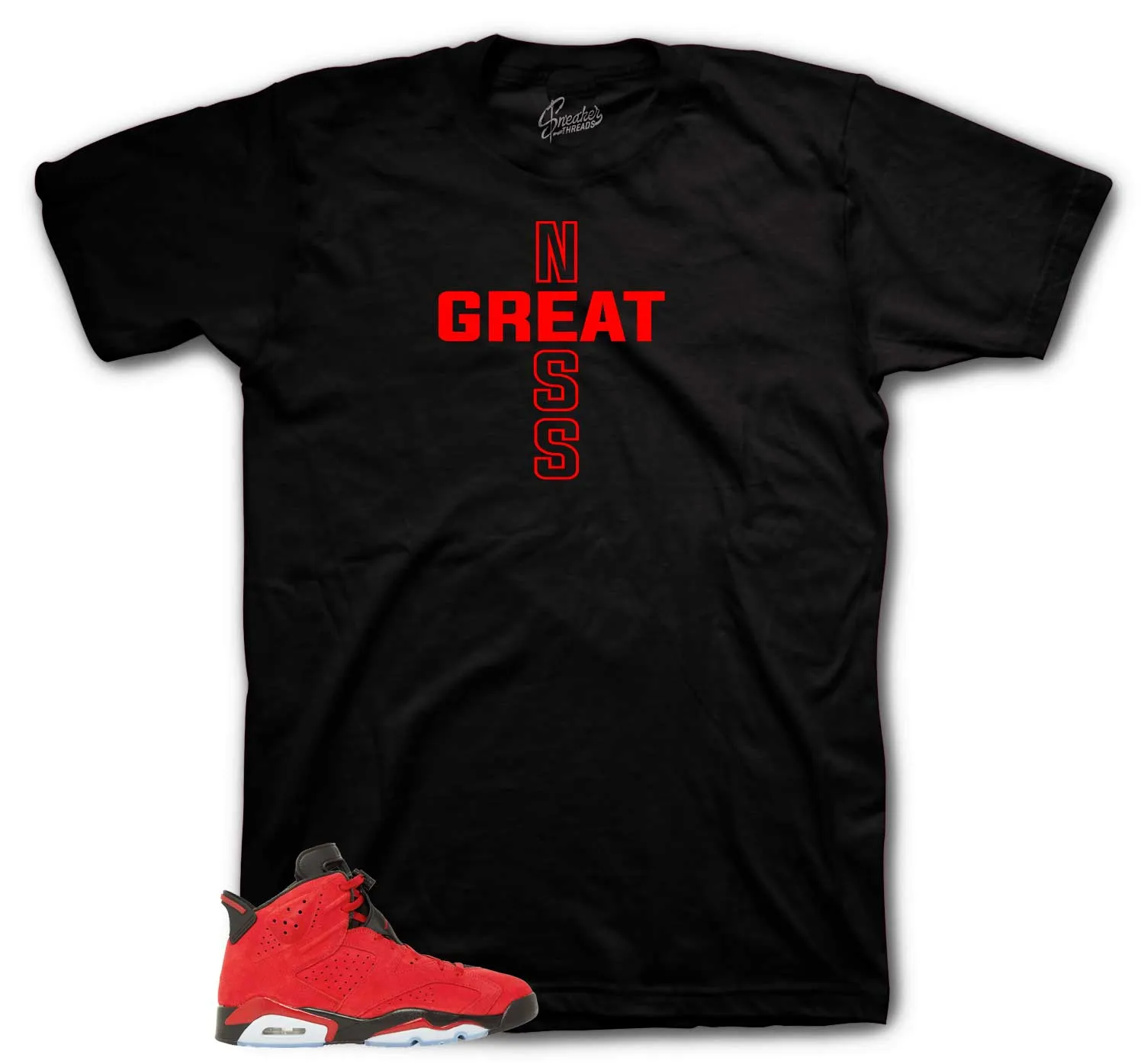 Retro 6 Toro Bravo Shirt -Greatness Cross - Black