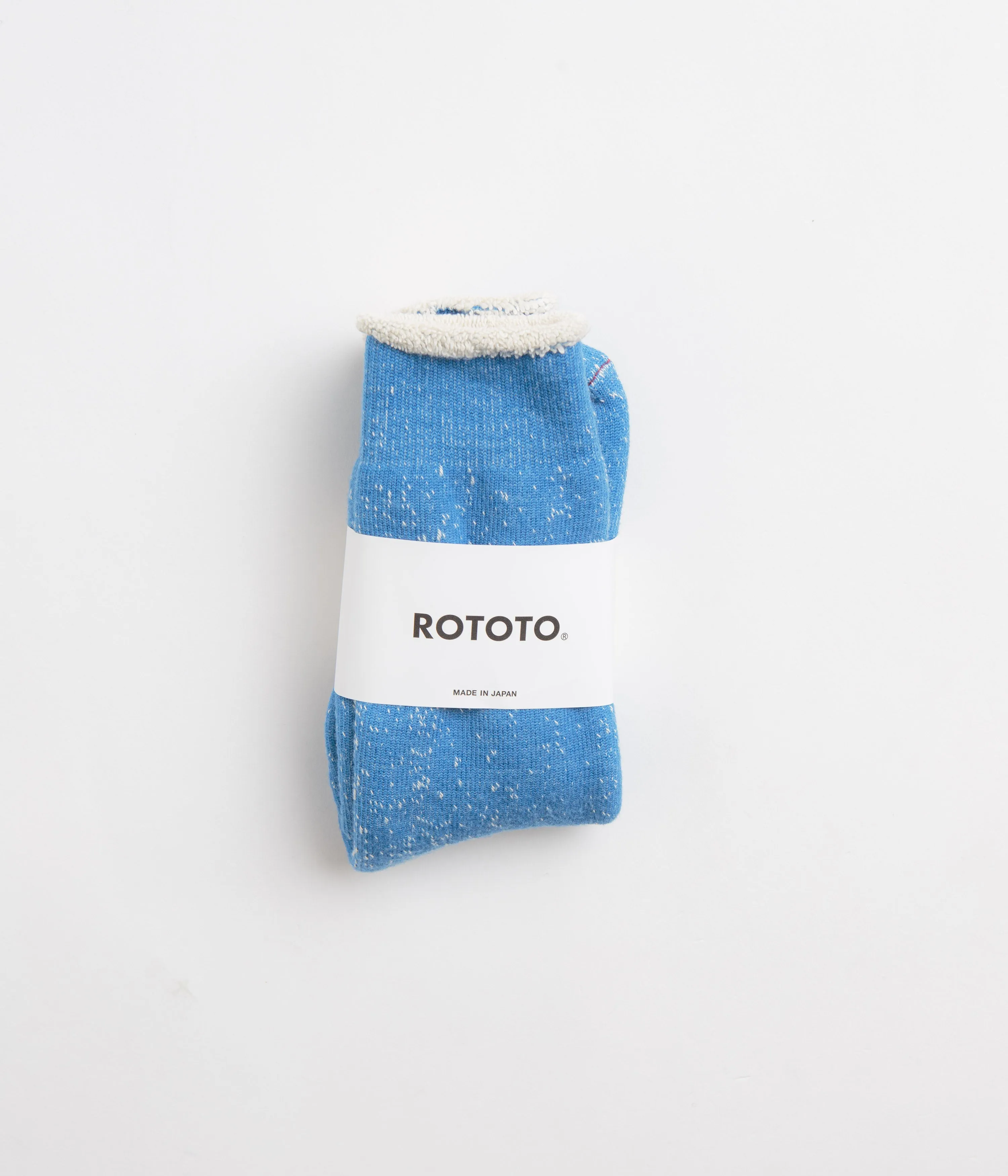 RoToTo Double Face Crew Socks - Blue